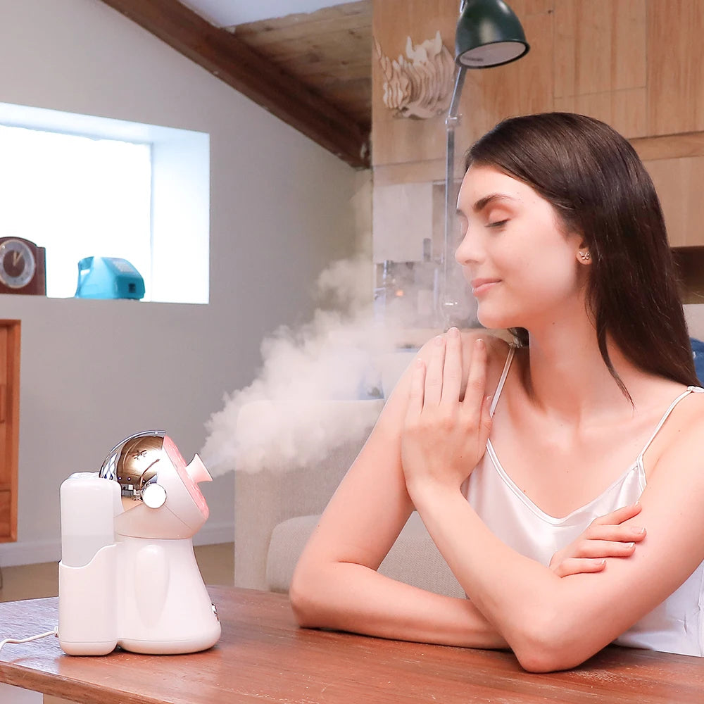 Rose Gold Glow Nano Misting Facial Spa with 7 Light Color Therapies