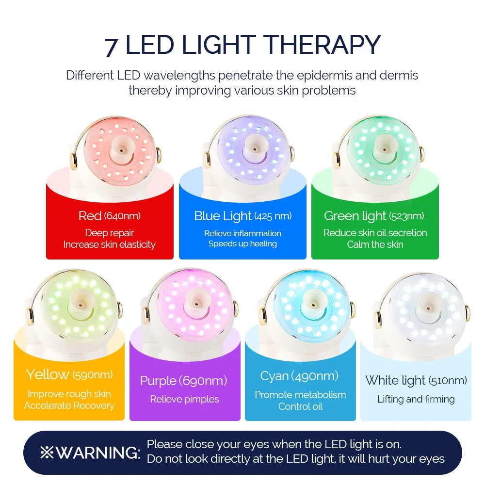 Gold Glow Nano Misting Comprehensive Facial Spa with 7 Light Color Therapies