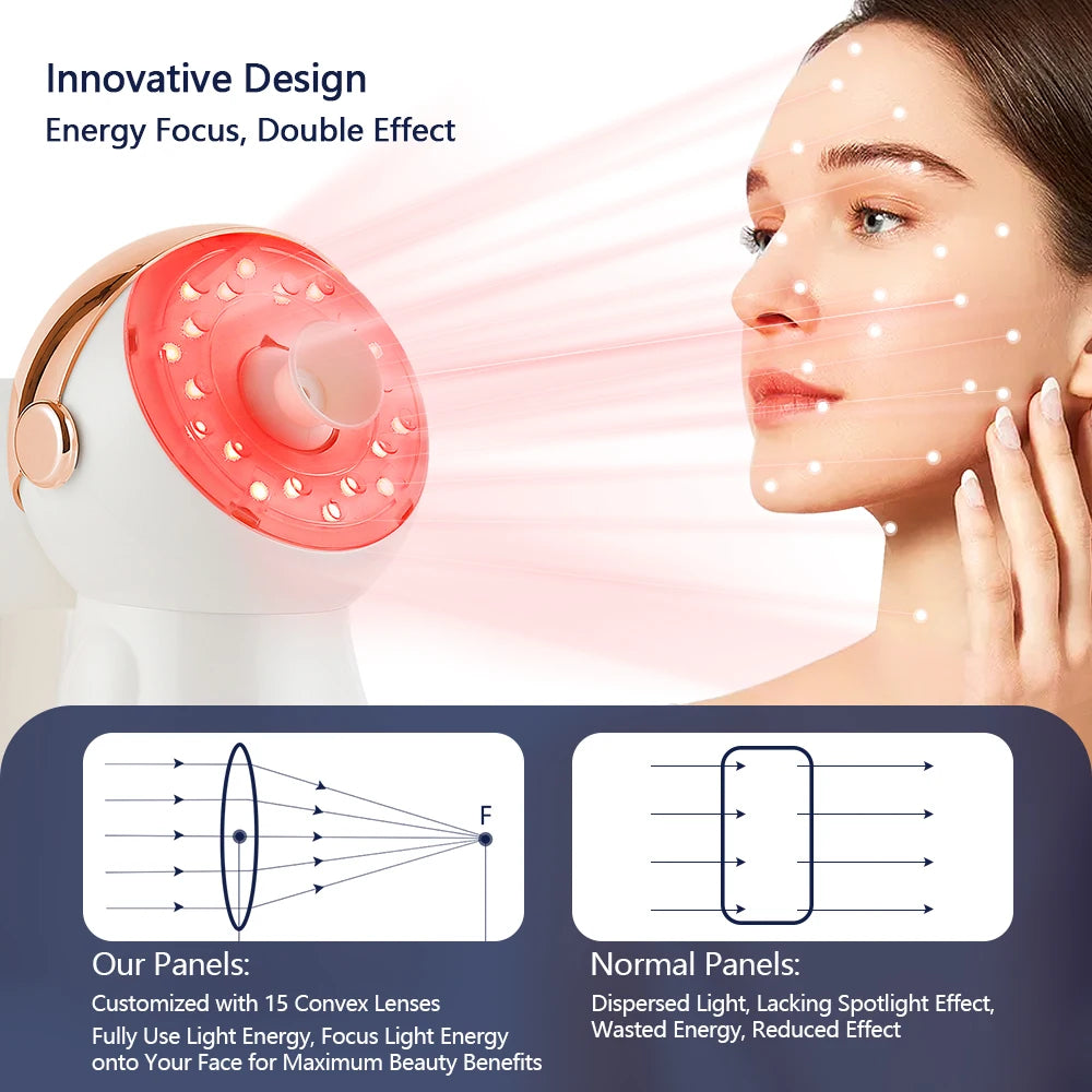 Rose Gold Glow Nano Misting Facial Spa with 7 Light Color Therapies
