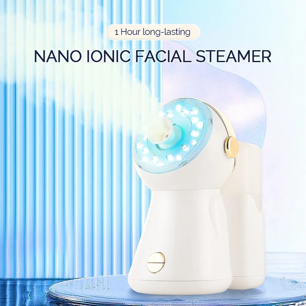 Rose Gold Glow Nano Misting Facial Spa with 7 Light Color Therapies