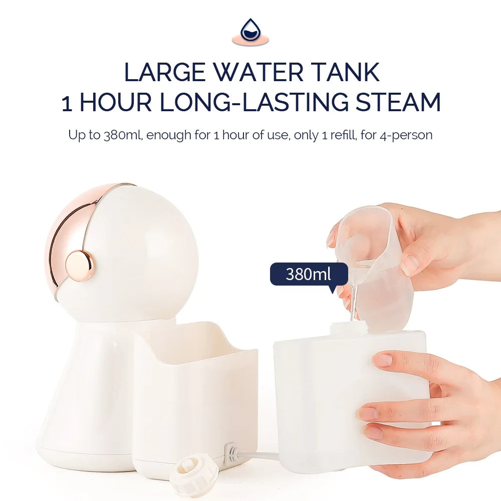 Rose Gold Glow Nano Misting Facial Spa with 7 Light Color Therapies