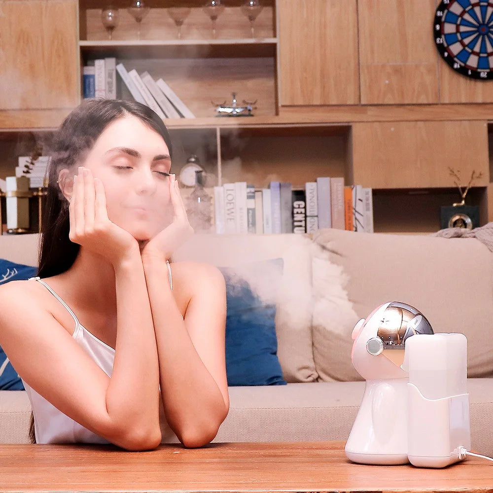 Rose Gold Glow Nano Misting Facial Spa with 7 Light Color Therapies
